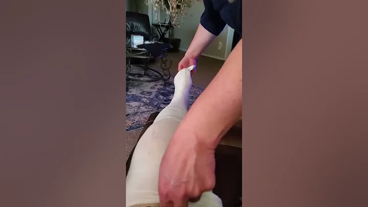 Applying a TED hose stocking using a plastic bag