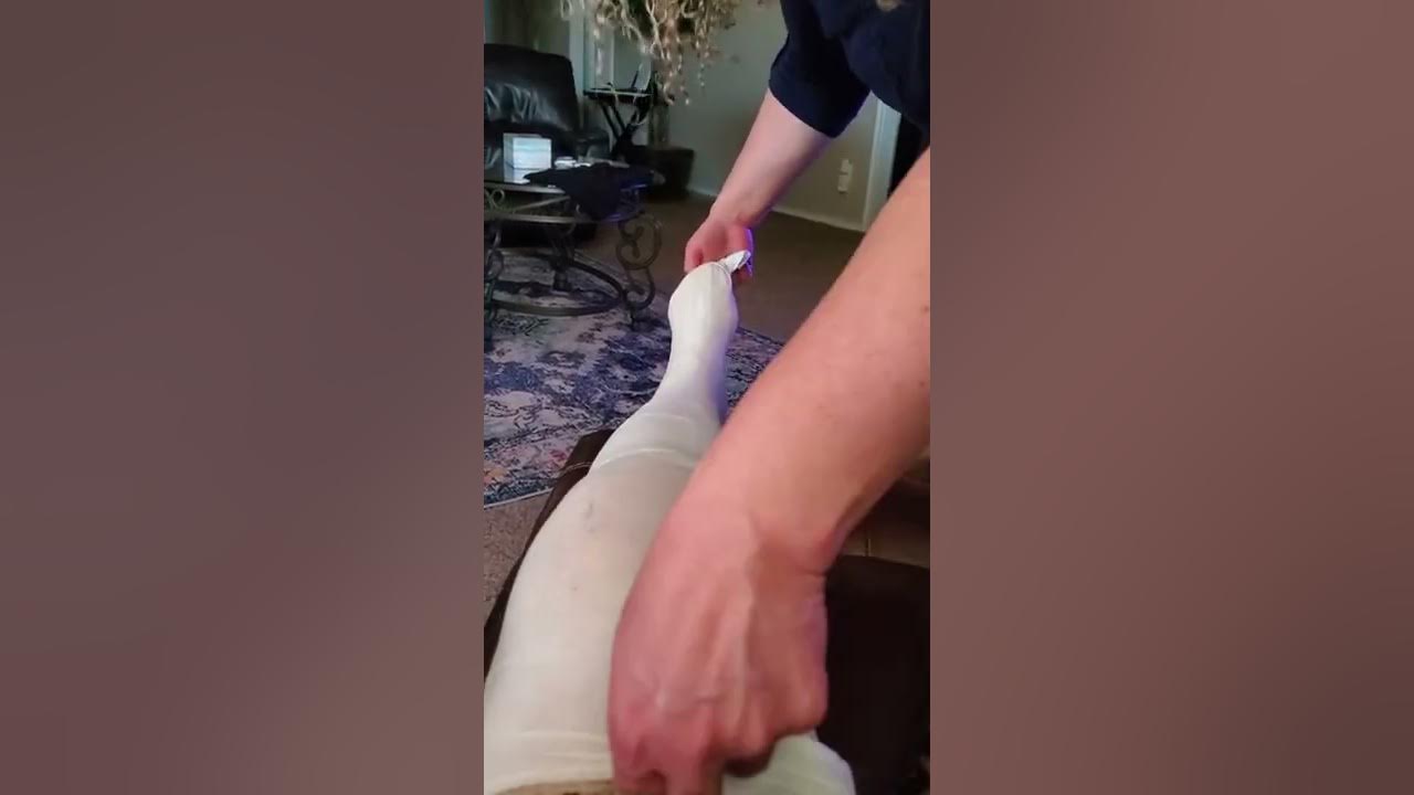 Applying a TED hose stocking using a plastic bag YouTube