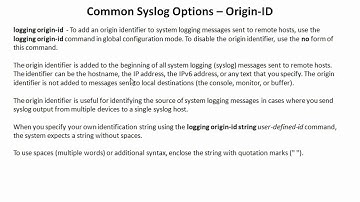 Configuring Syslog Server On Cisco Routers - Part 2