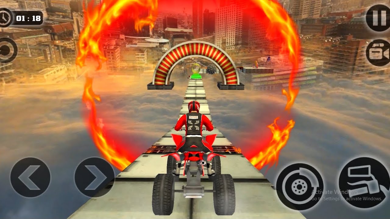 Racing Quad Bike Moto Stunt : ATV Impossible Track - Android GampePlay On PC