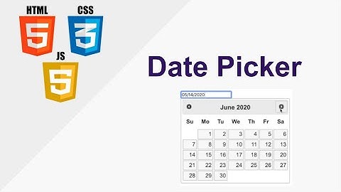 Adding Calendar / Date Picker in a web page