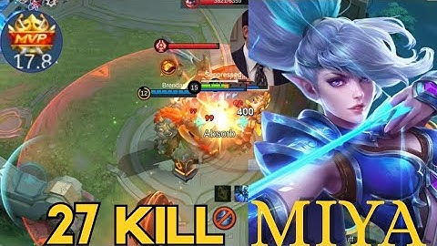 MANIAC + 27 Kills!! Miya Deadly Marksman with Powerful Arrows - Build Top 1 Global Miya ~ MLBB