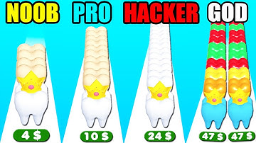 NOOB vs PRO vs HACKER vs GOD in Smile Rush