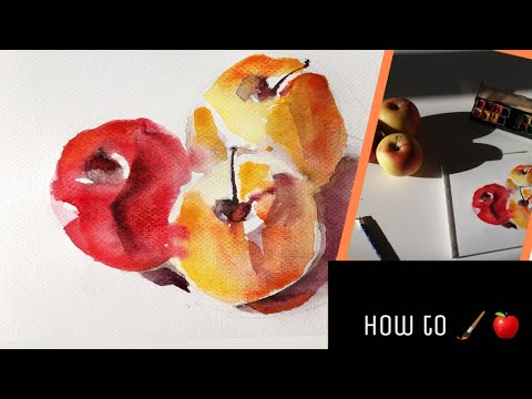 Comment Dessiner Une Pomme Realiste Facile En 10 Minutes Aquarelle Youtube