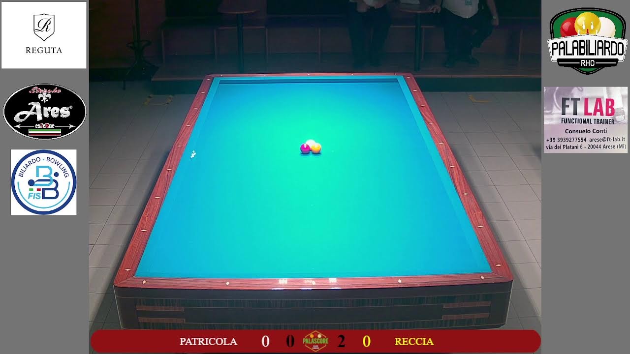 FINALI GARA 2/3 Cat - QUARTO DI FINALE - 26 Luglio 2026 - Biliardo 11 - PATRICOLA VS RECCIA