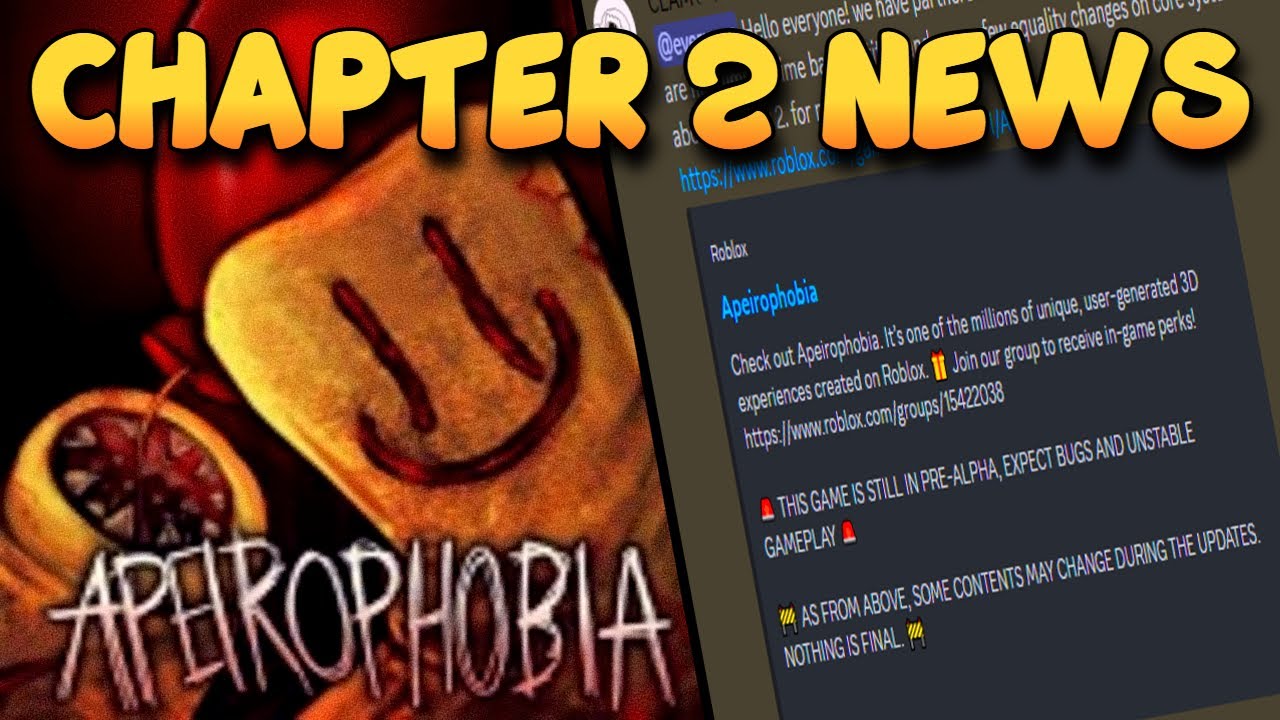 6 days? For apeirophobia chapter 2😀 if you play apeirophobia are