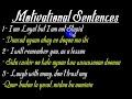 MOTIVATIONAL SENTENCES