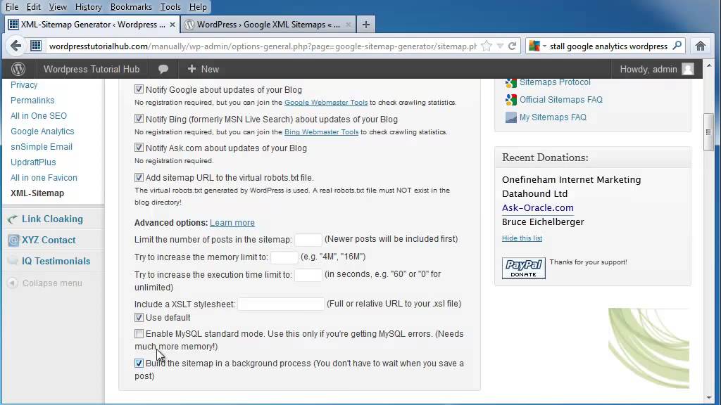 how to use the google xml sitemap generator for your wordpress youtube