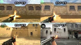 COMPARISONS ALL GUNS: CS:1.6 - CS:CZ - CS:S - CS:GO - [HD]