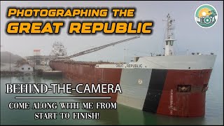 Photographing the Great Republic | Great Lakes Freighter | Drummond Island Quarry 5-4-24