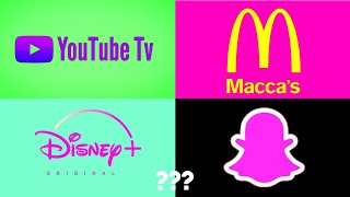 YouTube tv।Macca's Ident। Disney plus original। Snapchat logo Sound variations effects .