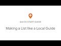How to make a helpful list on Google Maps