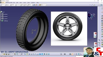 Tyre design in Catia V5 ll Rubber tyre design ll Cad&tech