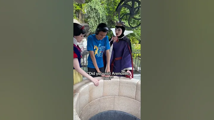 The “Not-So” Evil Queen asking Thomas if he went to visit Arendelle #shorts #disneyland #autism