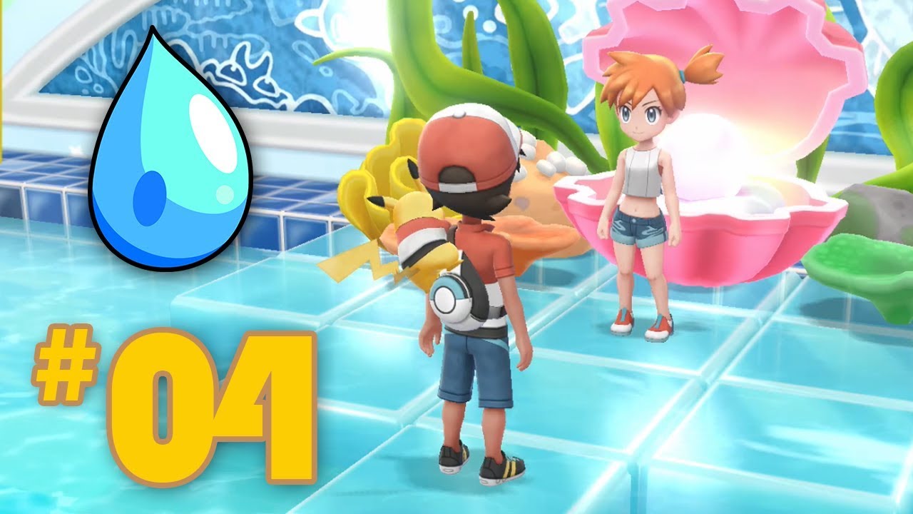 Lets Play Pokemon Lets Go Pikachu Eevee Part 4 Cerulean Gym Leader Misty