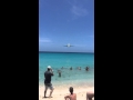 Airplane Landing at Maho Beach (Sunset Beach), St Maarten