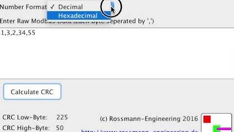 Modbus-RTU CRC Calculator