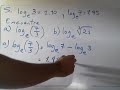 Ejercicios de propiedades de logaritmos