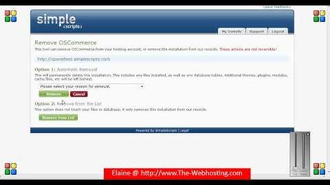 Bluehost - How to uninstall/Delete OSCommerce