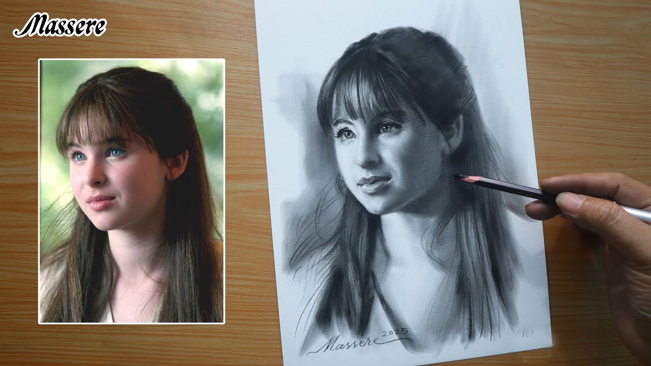 How to Make Portrait Human Face Pencil Drawing Step by Step for ...
