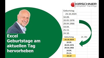 Excel bedingte Formatierung – Praxisbeispiel: Geburtstags- oder Mahnliste
