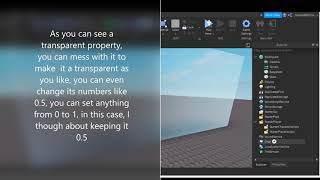 How to make glass in roblox studio.[Tutorial]