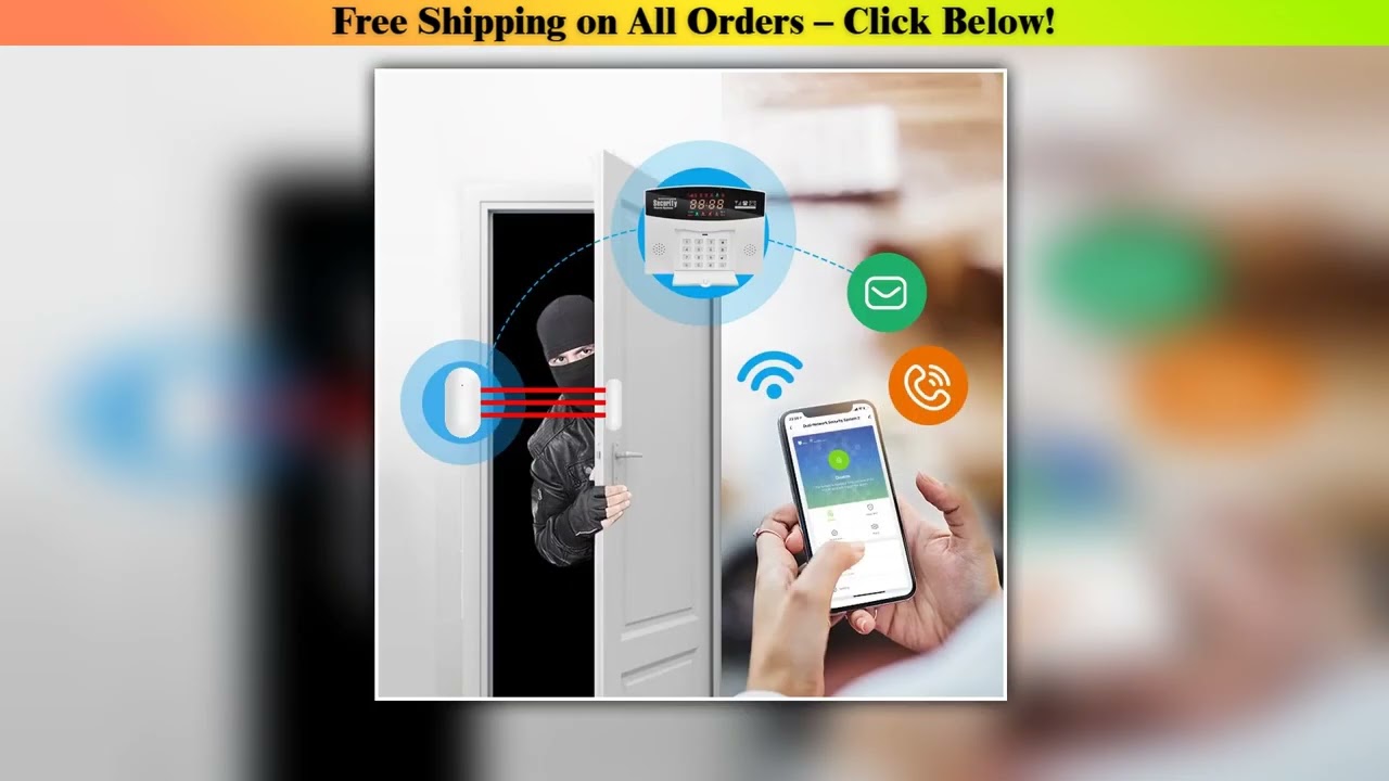 Tuya WiFi Home Burglar Alarm System Smart GSM Security Alarm 8 Languages Door Open Motion Detector