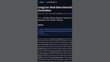 Hugging Face Daily Papers - LongLive #shorts #ai #huggingface