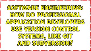 How do professional application developers use version control systems, like GIT and Subversion