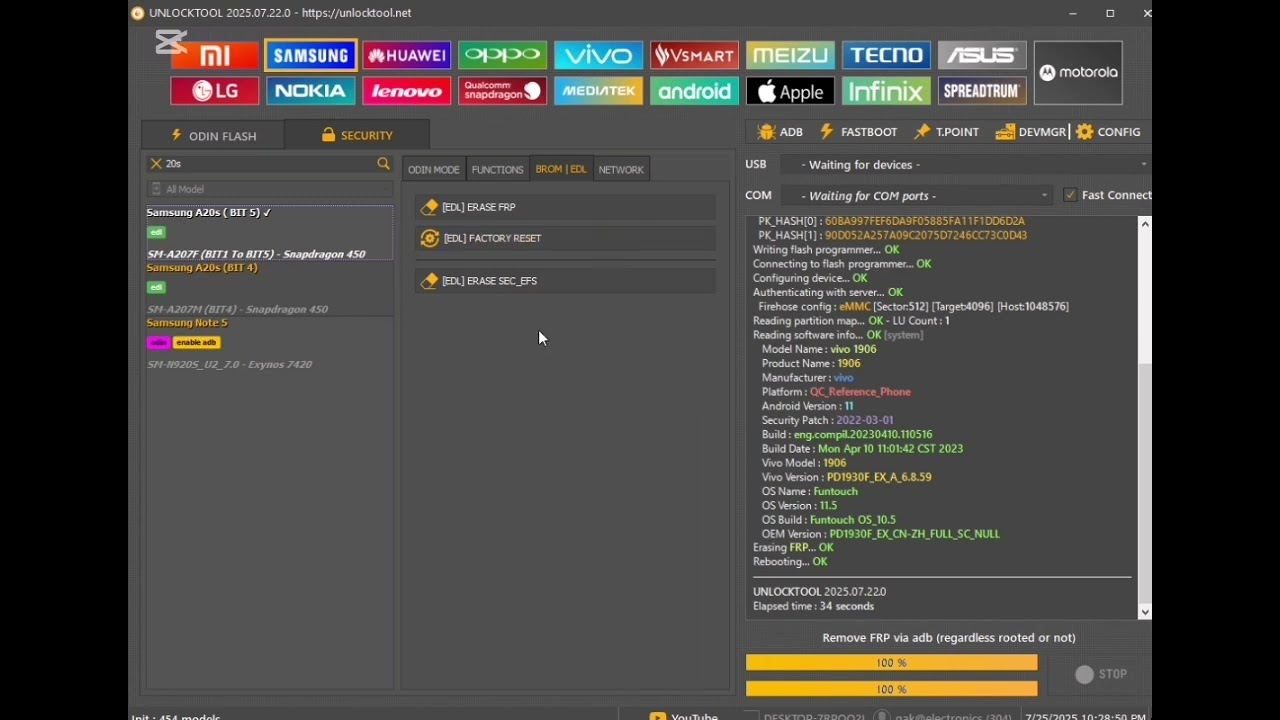 Samsung A20S (A207f)Frp unlock tool 