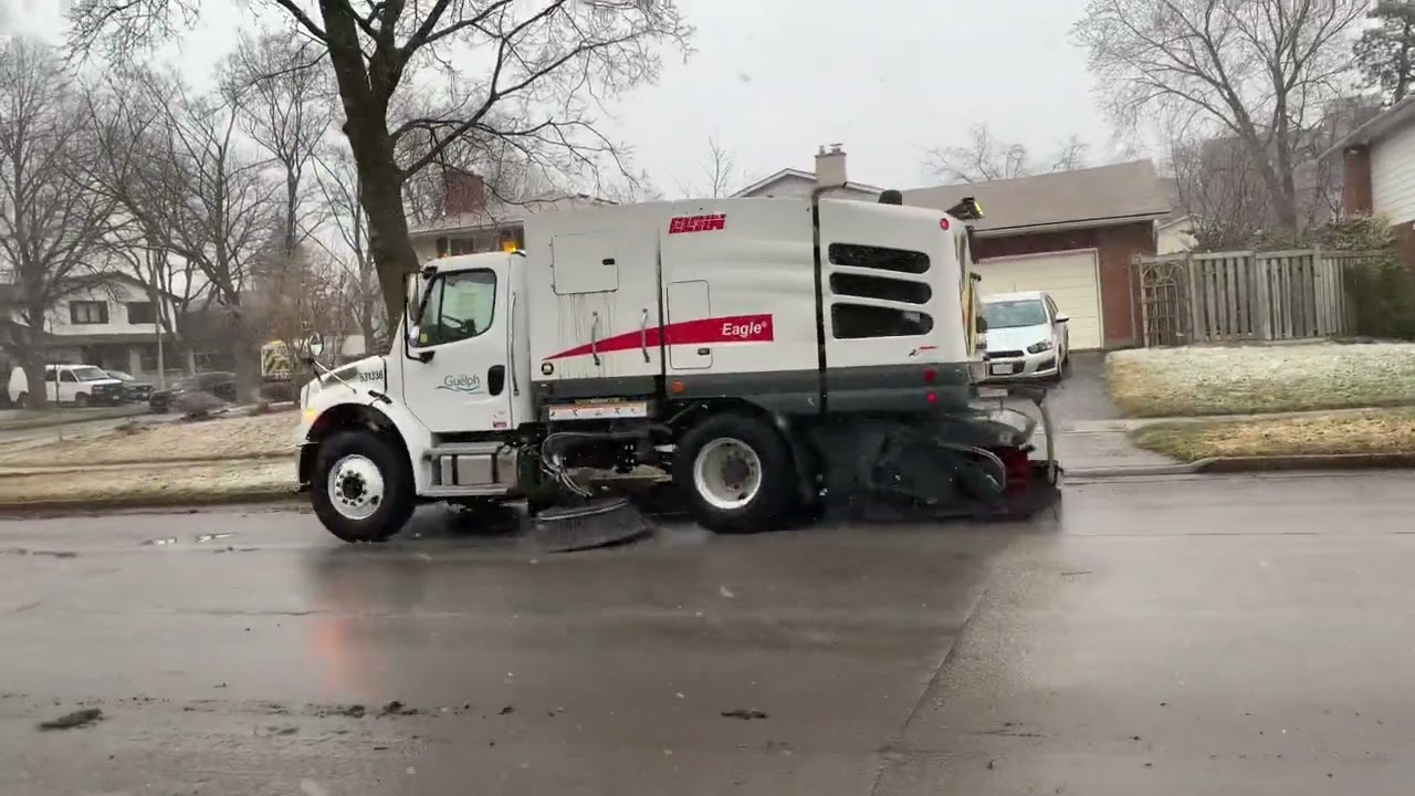 City of Guelph 2023 24 Elgin Eagle Street Sweepers Sweeping my street And infront of my house
