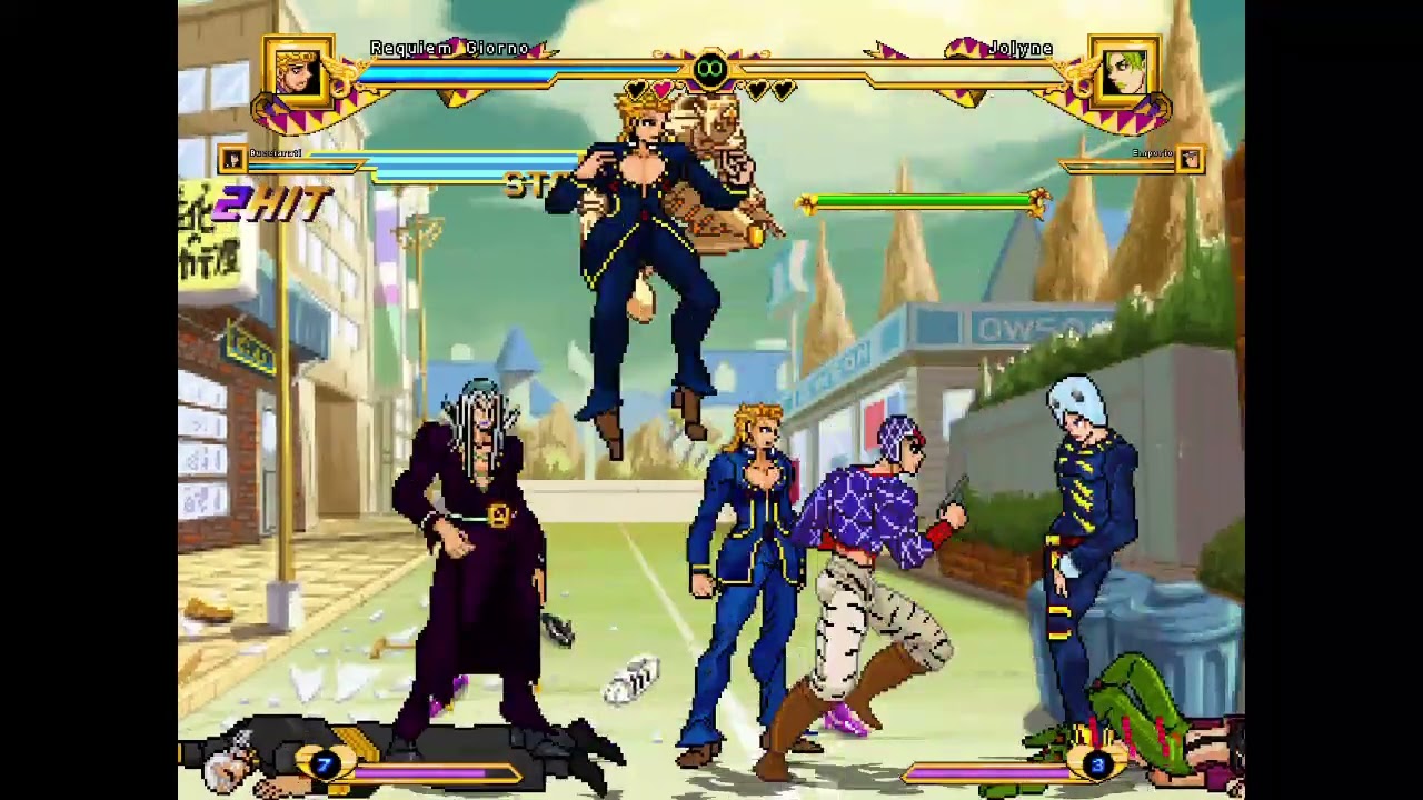 M.U.G.E.N JJBA Requiem: Golden Wind VS Stone Ocean