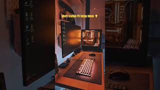 Work Station PC Setup Ideas - #trending Orenge Red Ambience Lighting