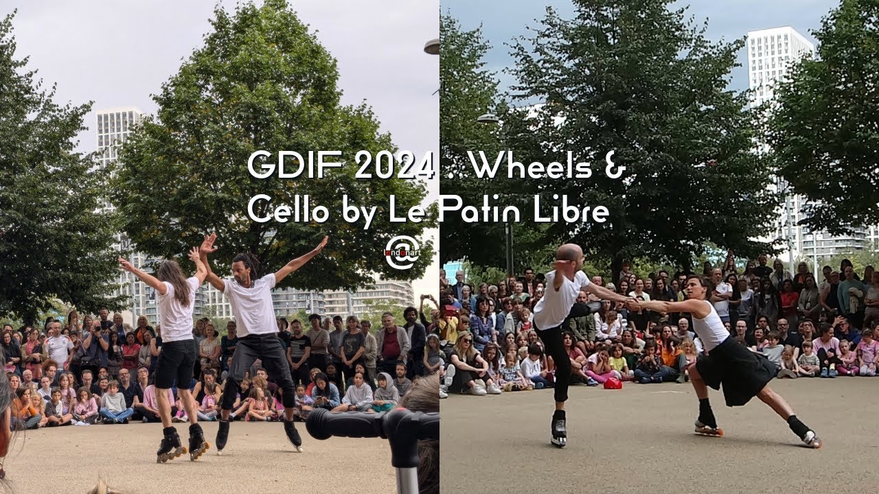 Wheels & Cello by Le Patin Libre for GDIF 2024  in Olympic Park London