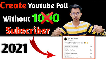 How to Create poll on youtube || How to create poll on youtube without 1000 subscriber ||