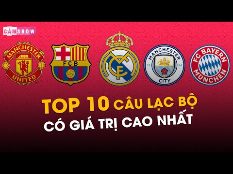 Video Top 10 CLB có GIÁ TRỊ CAO NHẤT tại UEFA Champions... - youtube