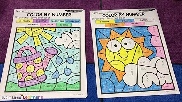 Spring Color By Number Sheets