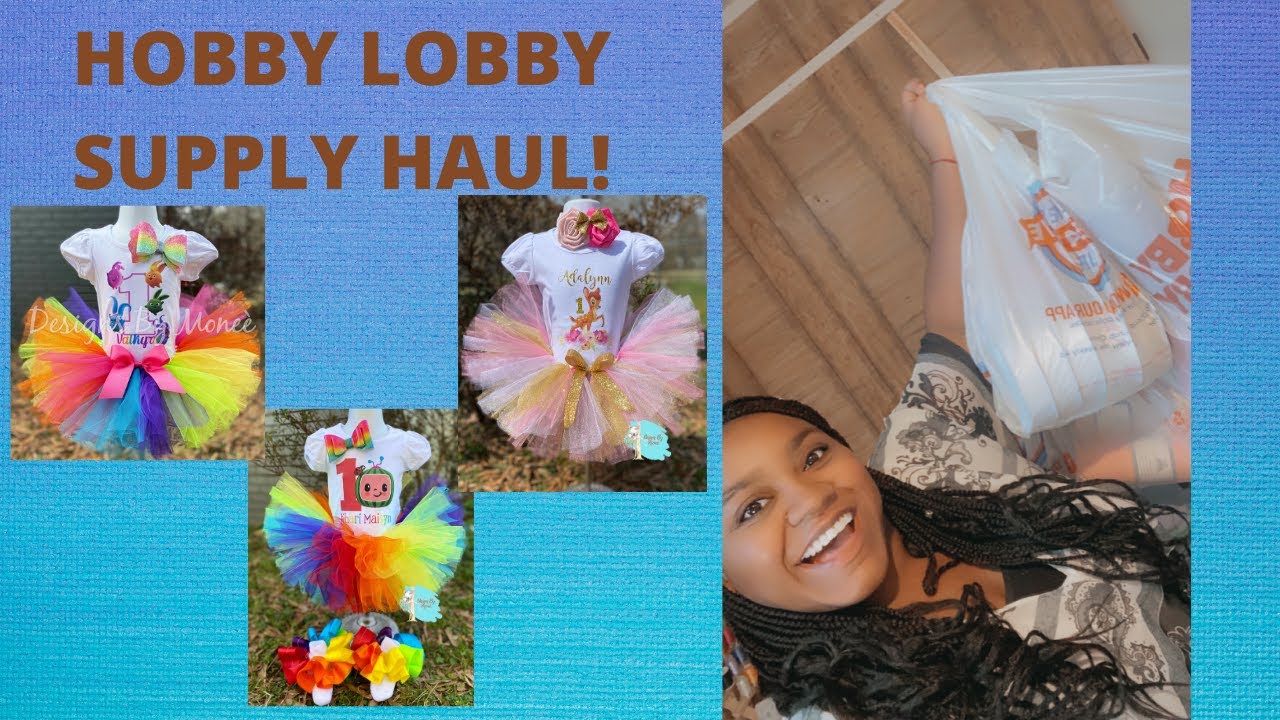 Hobby Lobby Supply Haul For Tulle/Ribbon/Faux Leather/Bodysuits For Etsy & Website Orders