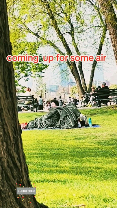 NYC Couple Under Blanket In The Park.🤯 #subscribe #shorts #shortsvideo #nyc #blanketcouple #fyp
