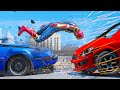 Gta 5 iron spiderman no seatbelt car crashes  spiderman gameplay euphoria physics  ep4