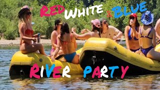 Fun float on a packed party river! 4th of July