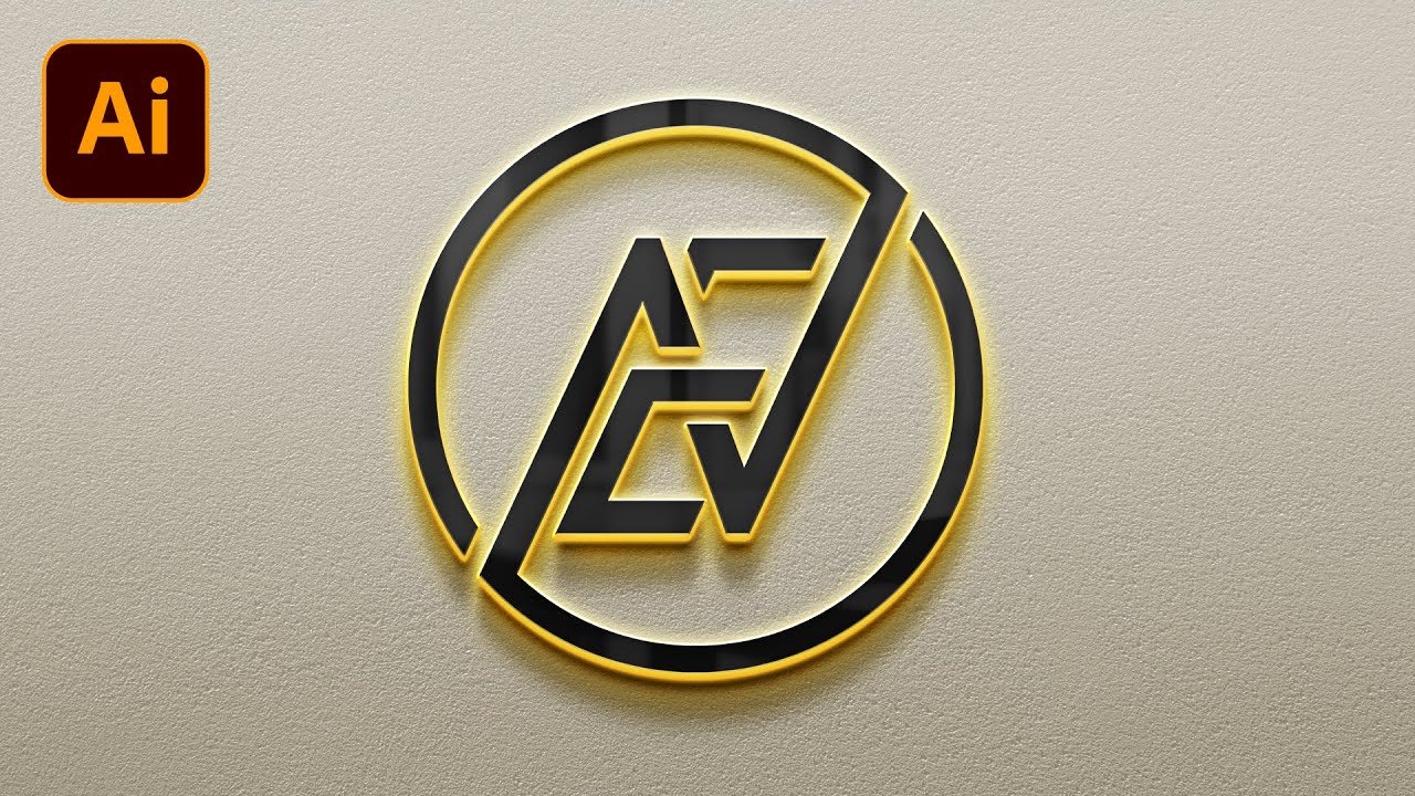 Logo Design - Modern Circle Logo Design in Illustrator | Illustrator logo Design Tutorial