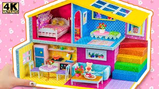 How To Build Most Miniature Cardboard House has 4 beautiful color room for hamster ❤️ DIY Miniature