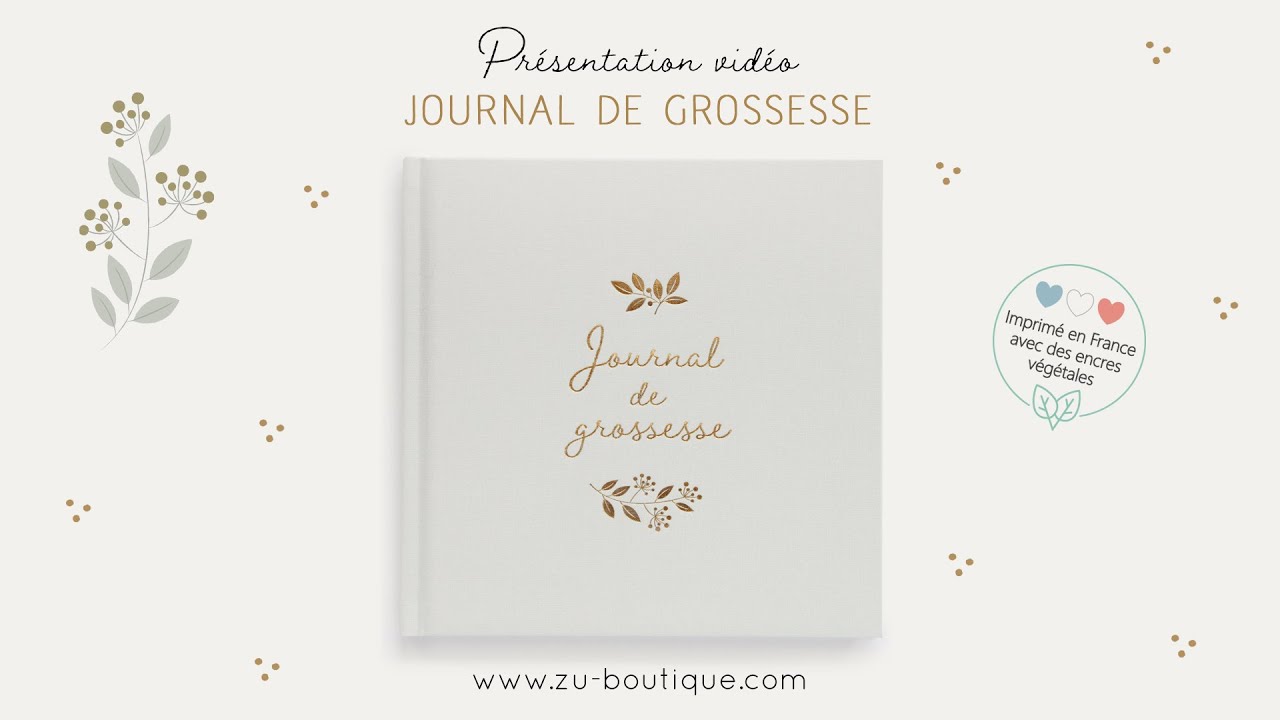 Page De Garde Grossesse Journal de grossesse Zü - Imprimé en France - YouTube