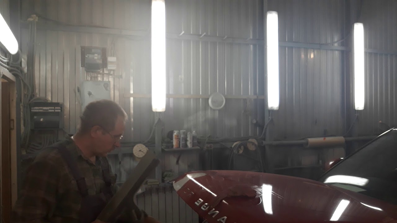 ремонт алюминиевого капота Range Rover часть 2(2) - YouTube