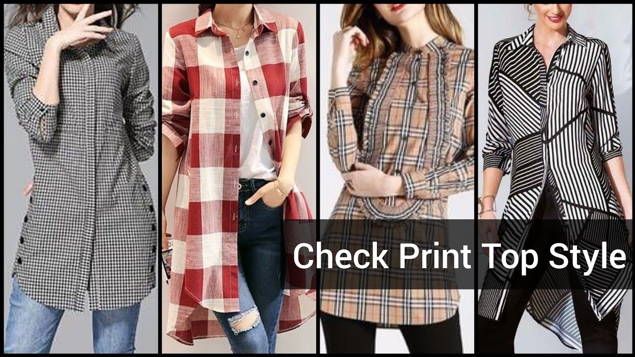 Top 40 Stylish Check Print Cotton Shirt Designing Idea's/Plaid Dress Style 2020