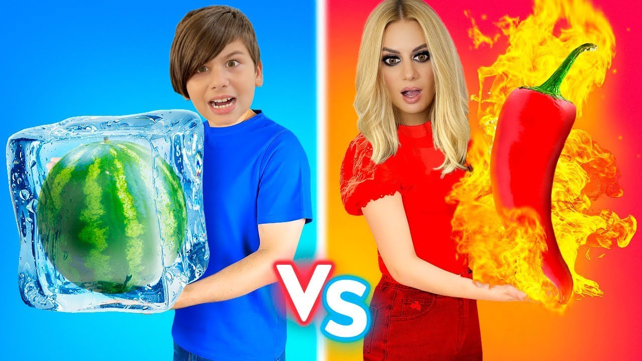 ΚΑΥΤΟ vs ΠΑΓΩΜΕΝΟ ΦΑΓΗΤΟ CHALLENGE !