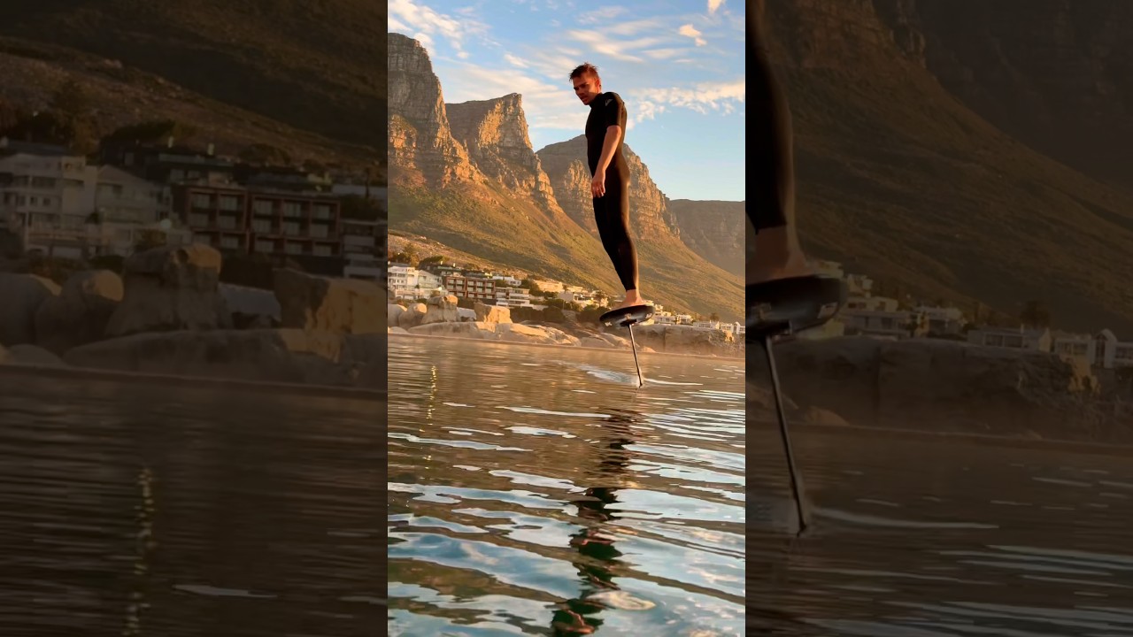 Can’t believe I managed to foil in this natural pool ‍ #pool #watersports #surf #pov
