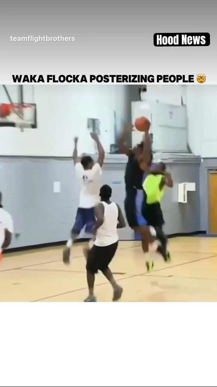 He go hard in the mf paint ? #hoodnews #wakaflocka #basketball #hooper #dunk #flocka #omg #how #wow