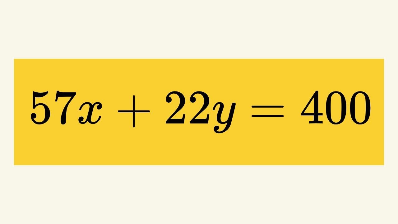 Come si trovano le soluzioni delle equazioni diofantee? | 57x+22y=400 Esempio con spiegazione facile